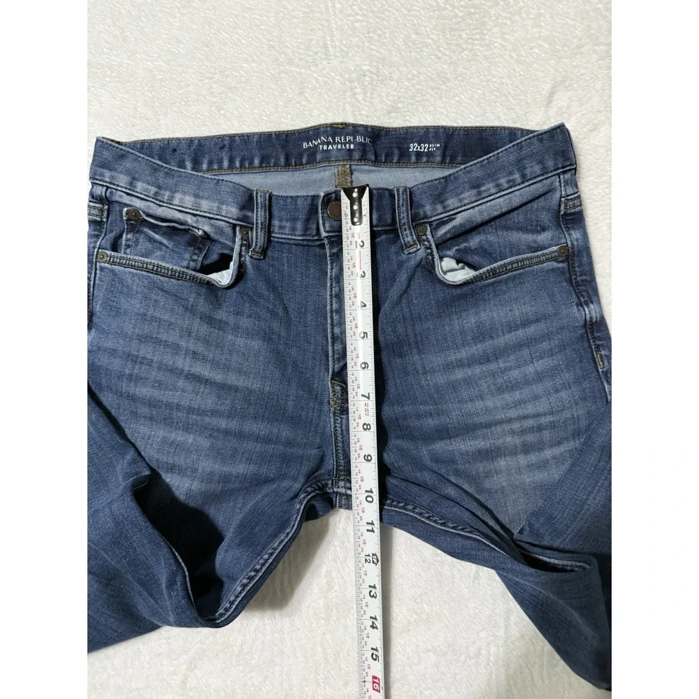 Banana Republic Traveler‎ Jeans Mens 32x31 Blue Slim Tapered Stretch